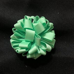 Mint 2 1/2" Loopy Bow   4B2318  Handmade NWT Boutique